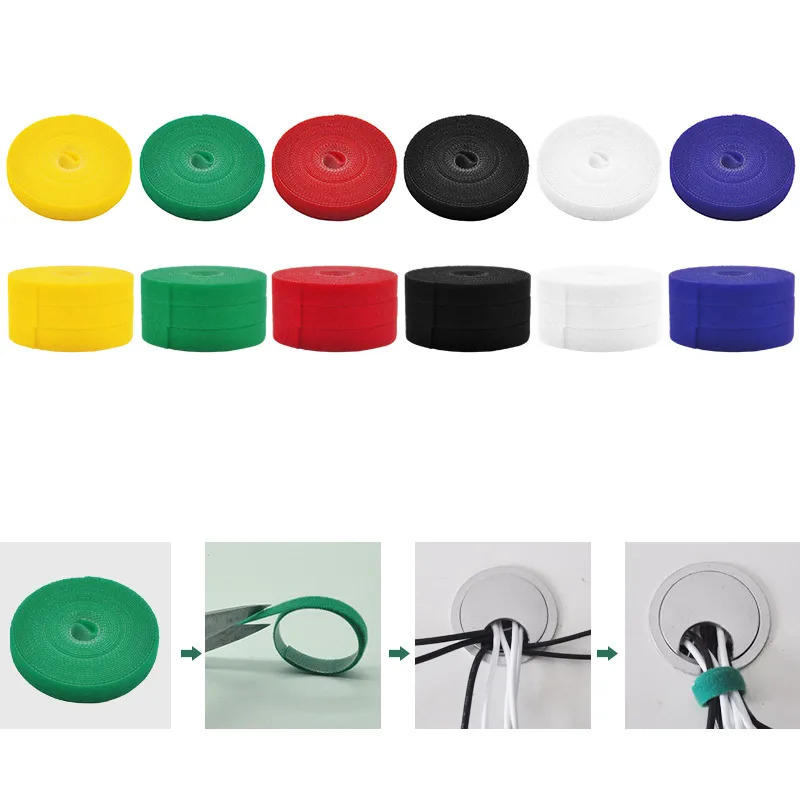 Cable Velcro Strap - 1/2/3 szt. Wielorazowe organizery kabli 5M,