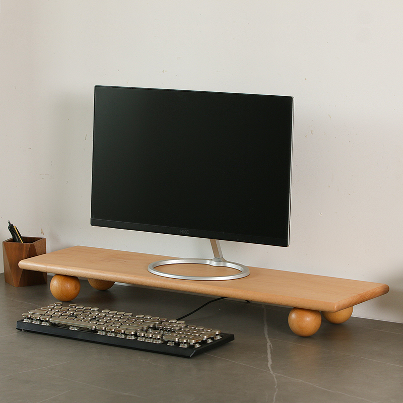 Desk Setup Dual Monitor - Podwójny stojak na monitor z naturalnego