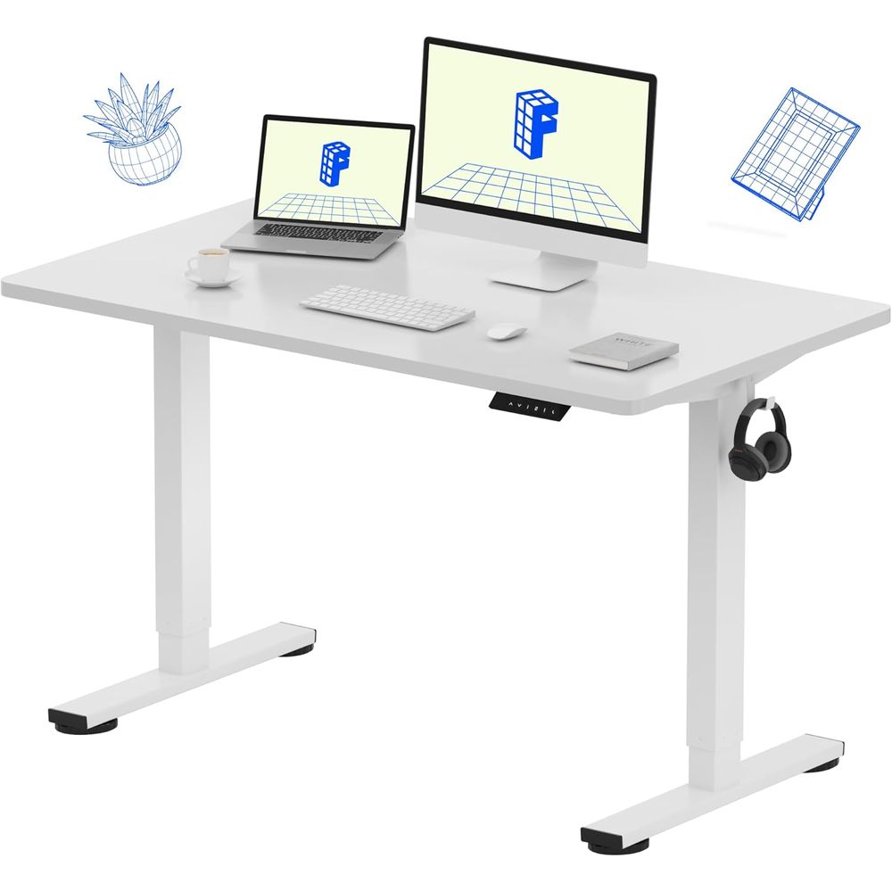 Desk Setup Dual Monitor - Biurko stojące jednoczęściowe EN1 48