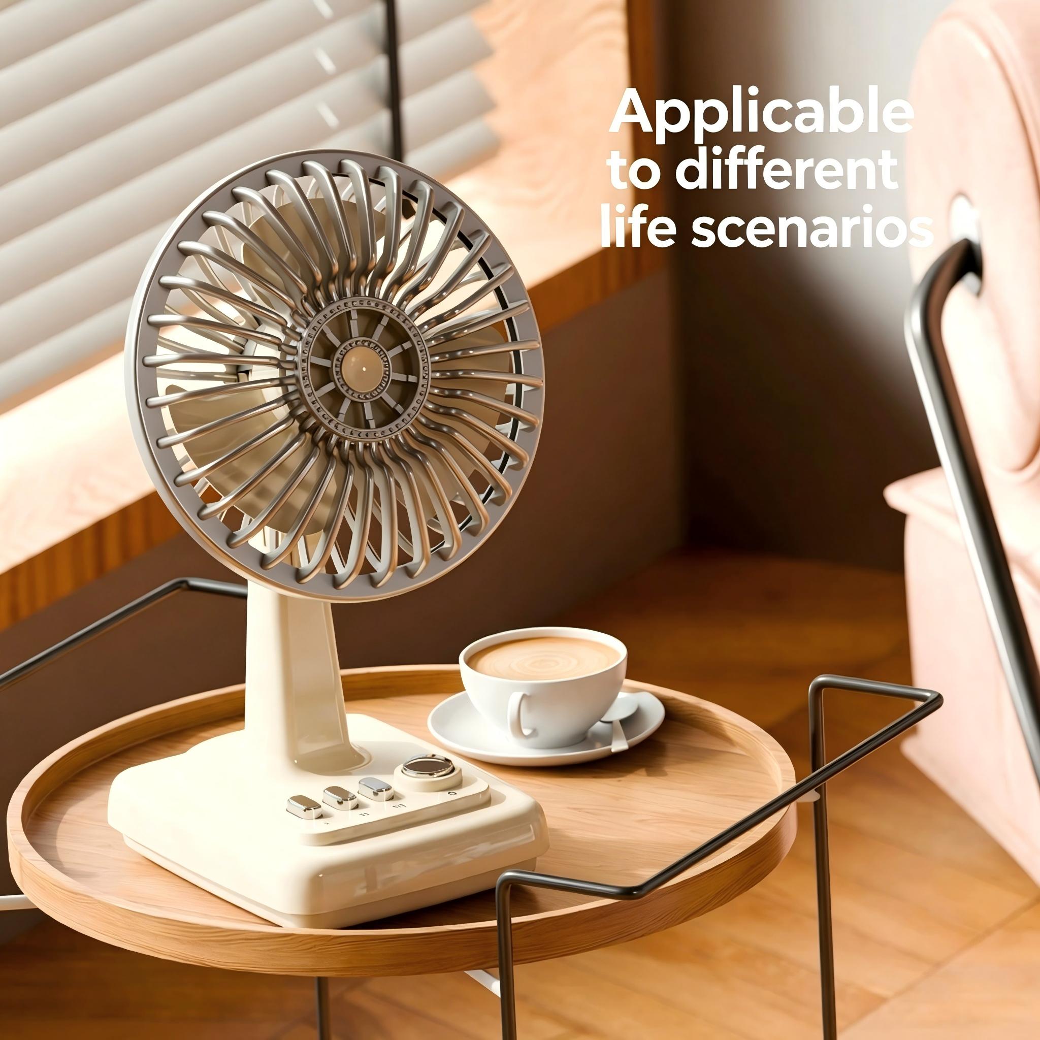 Fan Desk Small Usb - Retro wentylator biurkowy ze stopu metalu,