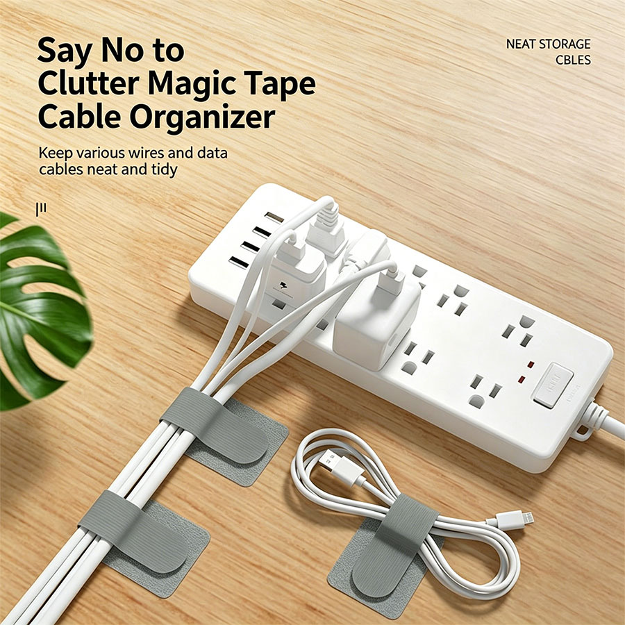 Cable Velcro Strap - 10 sztuk, organizer kabli na rzep,