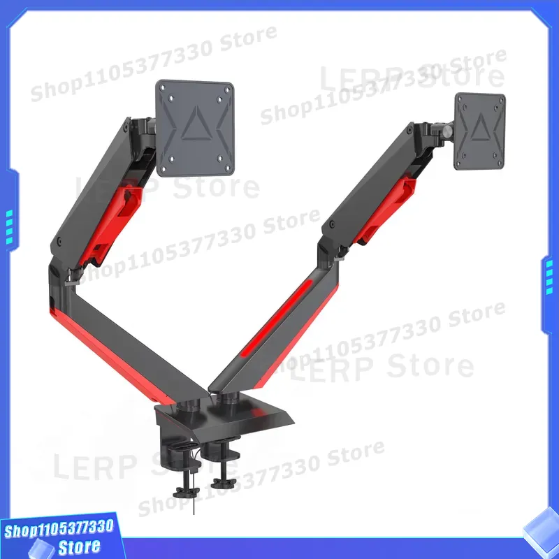 Aluminiowe podwójne uchwyty na – Desk Setup Dual Monitor recenzja i cena