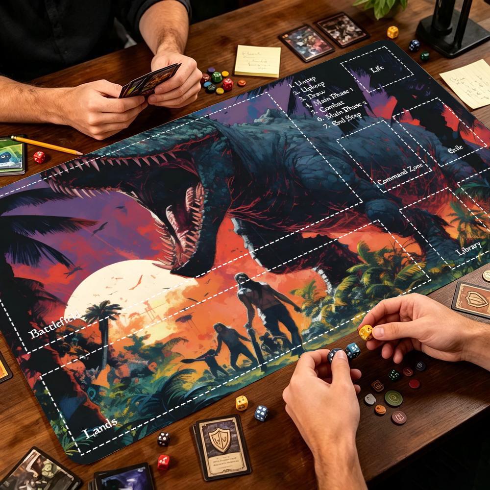 Duża rozkładana mata do gry z  – Jungle Desk Setup recenzja i cena