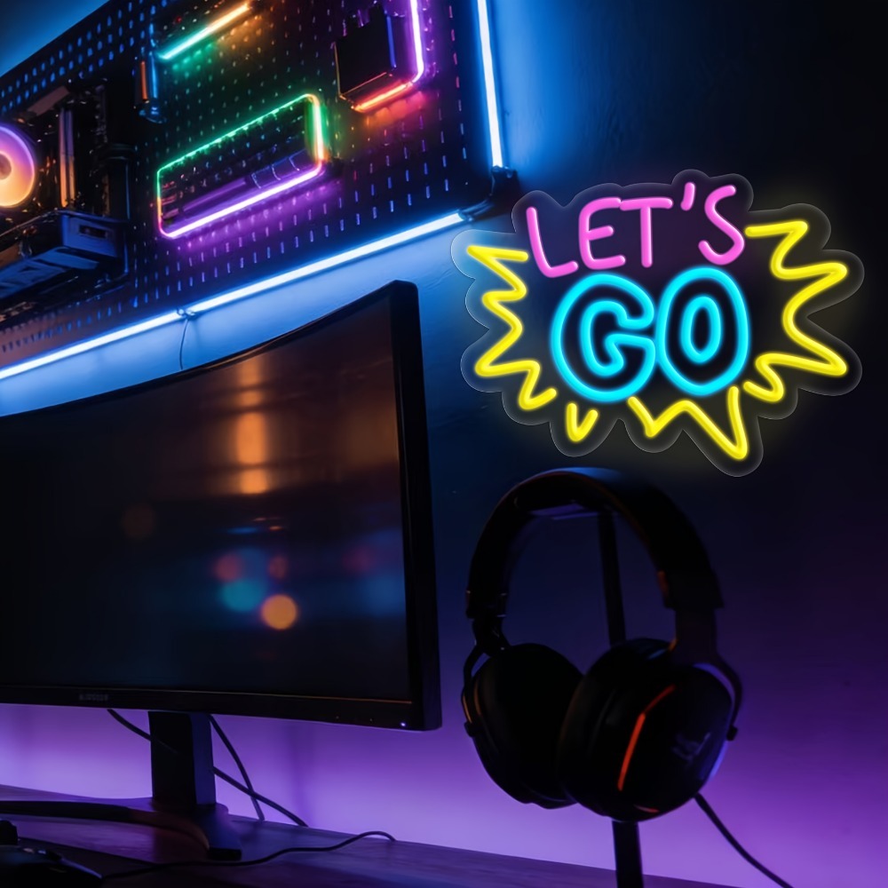 LET'S GO Wielokolorowy Neonowy – Desk Setup Quotes recenzja i cena