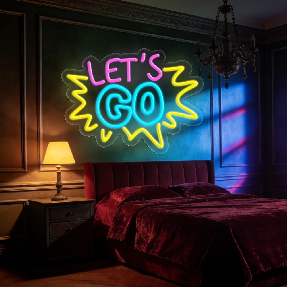 LET'S GO Wielokolorowy Neonowy – Desk Setup Quotes recenzja i cena