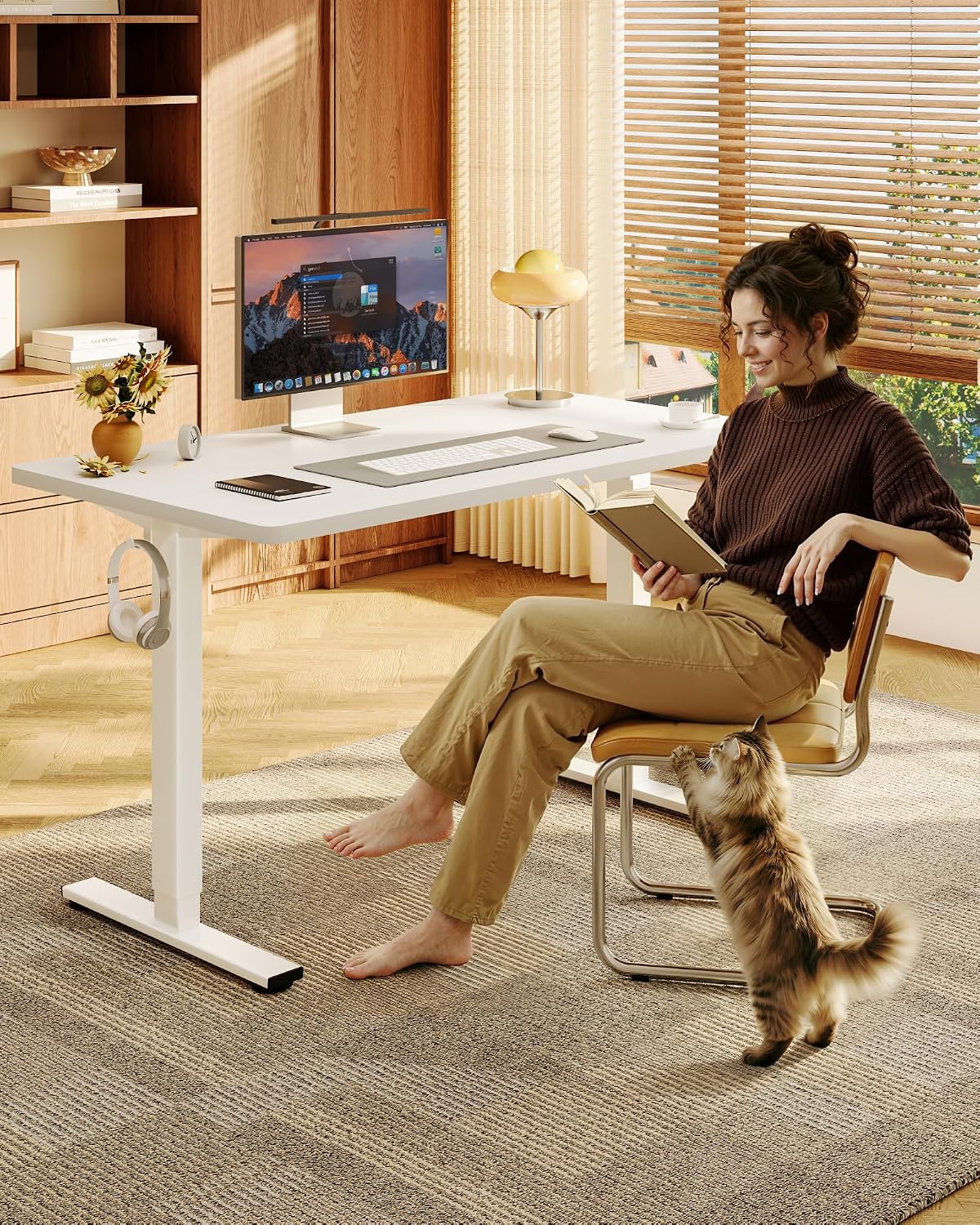 FLEXISPOT EN1 Biurko Stojące J – Desk Setup Dual Monitor recenzja i cena