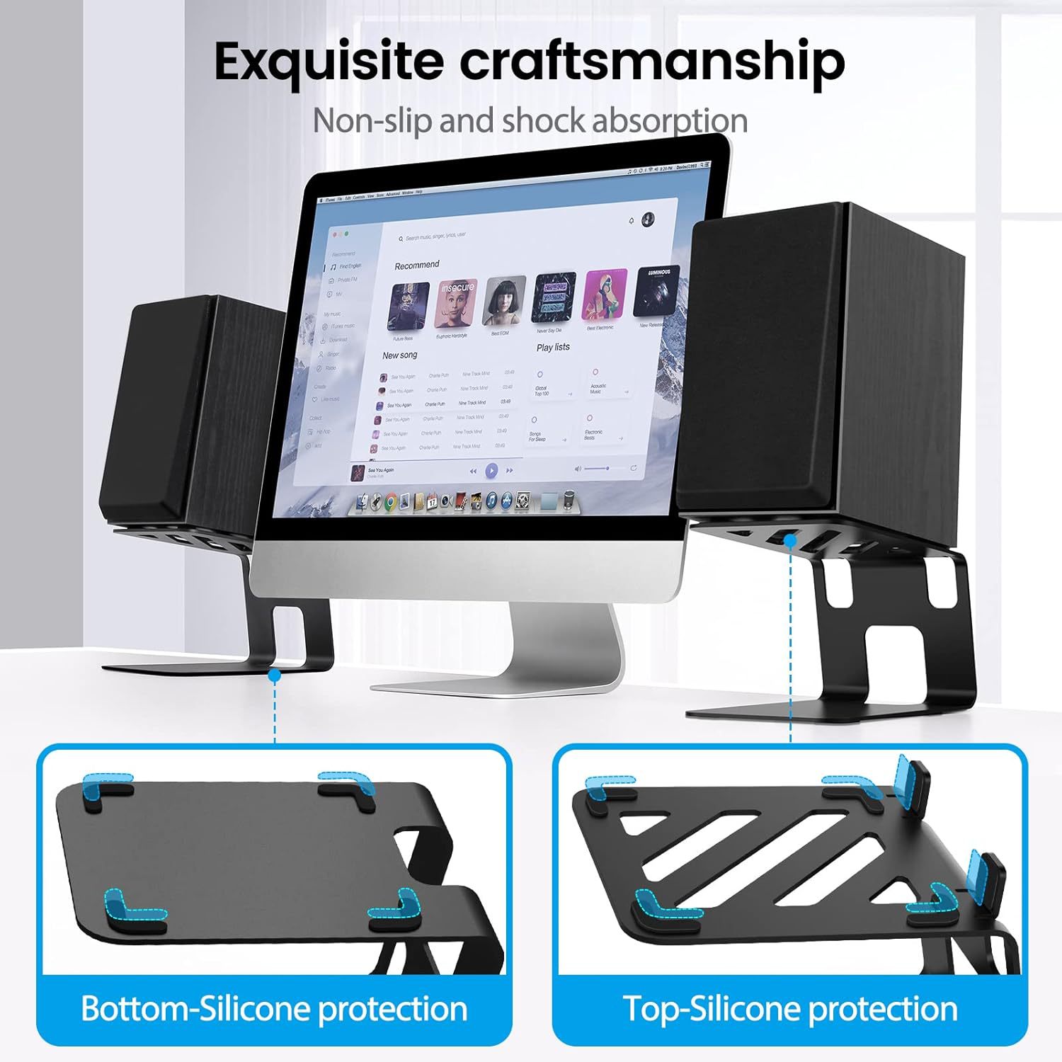 2 szt. Stojaki na głośniki biu – Desk Setup Speakers recenzja i cena