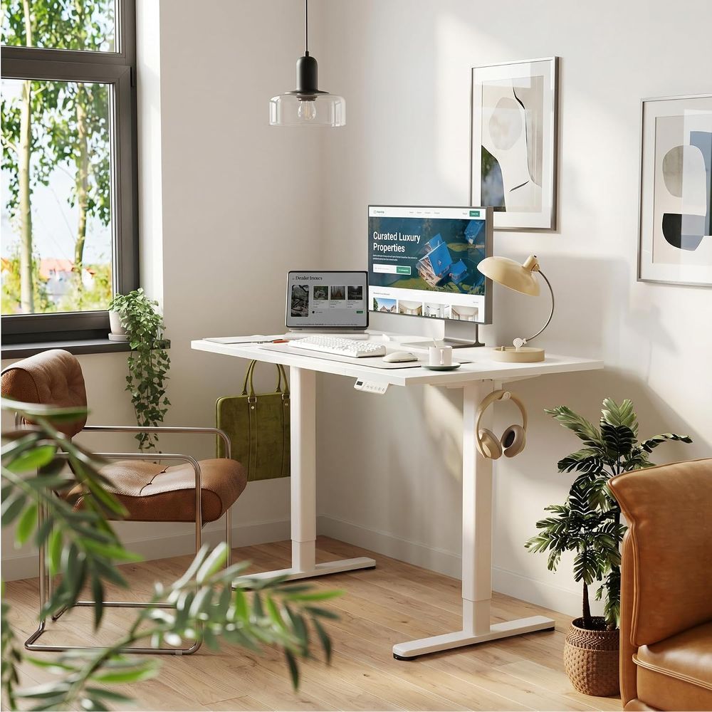Elektrycznie regulowane biurko – Desk Setup Dual Monitor recenzja i cena