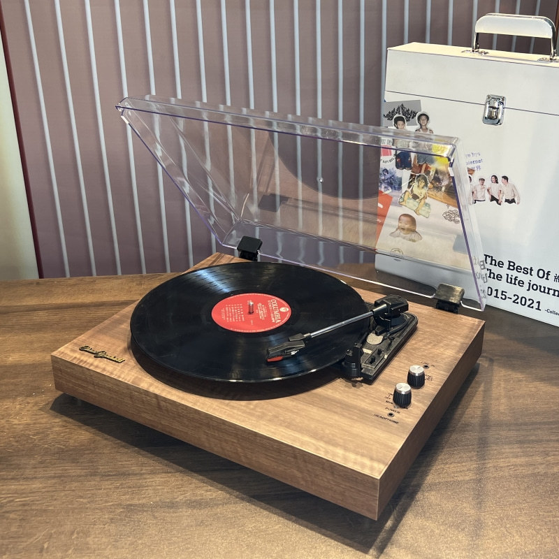 Gramofon winylowy, gramofon, f – Desk Setup Speakers recenzja i cena