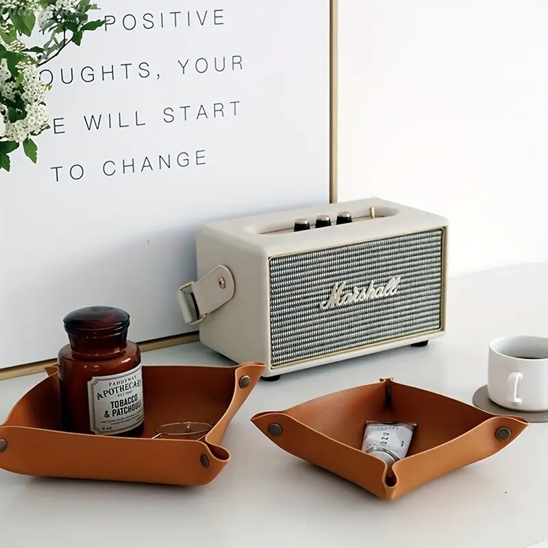 1 szt. Skórzana tacka 25x25 cm – Desk Setup Organizer recenzja i cena