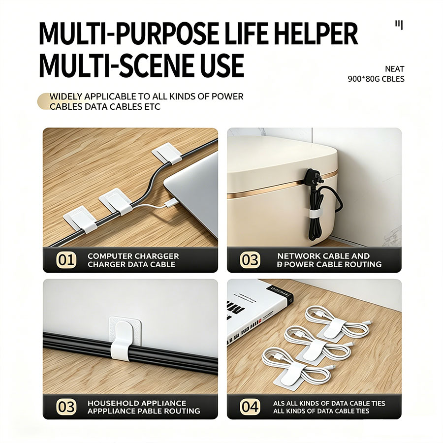 10 sztuk, organizer kabli na r – Cable Velcro Strap recenzja i cena