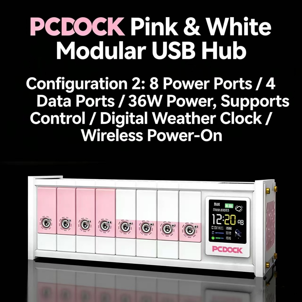 PCDOCK Blok USB z przełączniki – Desk Setup Laptop recenzja i cena