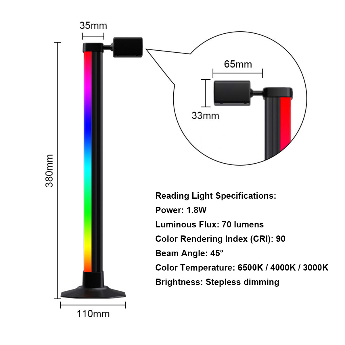 Inteligentna listwa świetlna L – Desk Setup Black recenzja i cena