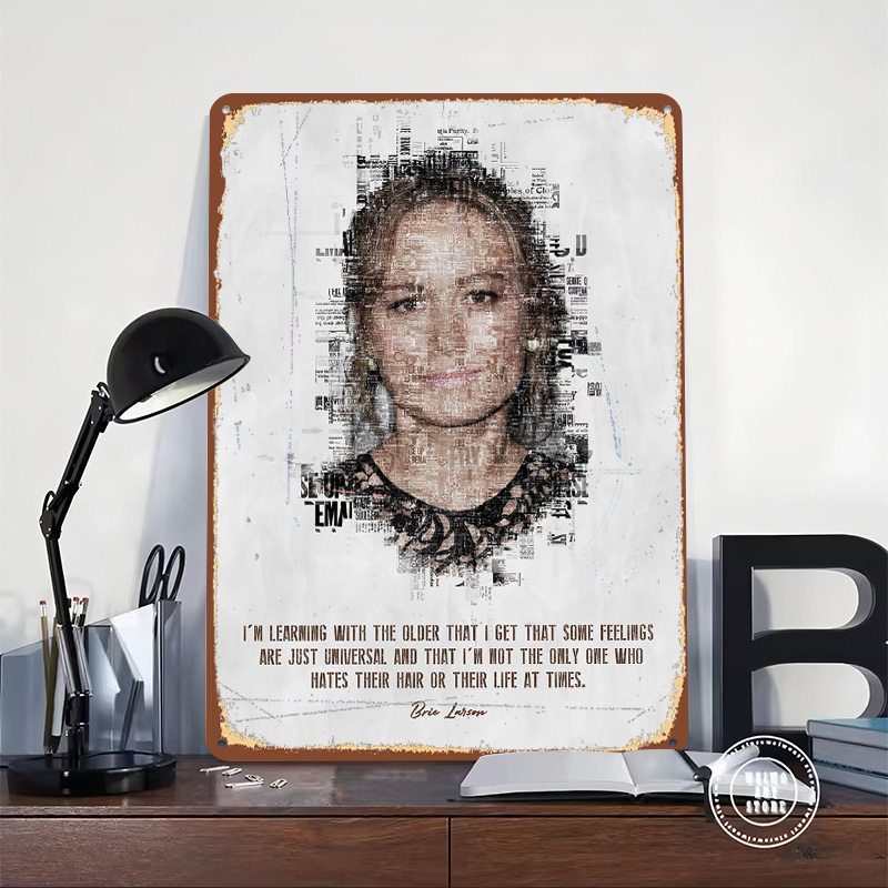 Plakat z cytatem Bri Larnson,  – Desk Setup Quotes recenzja i cena
