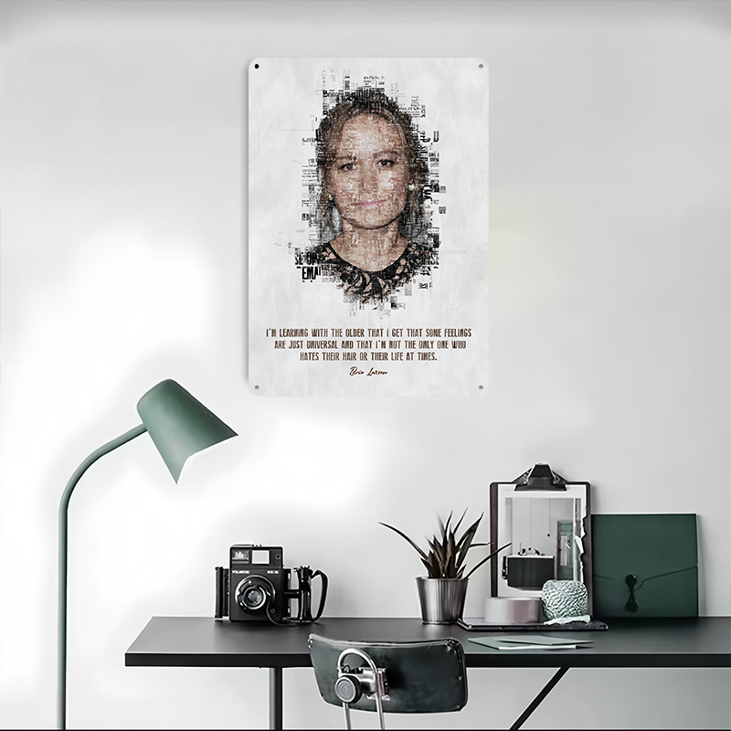 Plakat z cytatem Bri Larnson,  – Desk Setup Quotes recenzja i cena